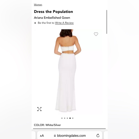 DRESS THE POPULATION ARIANA EMBELLISHED GOWN - Picture 2 of 5